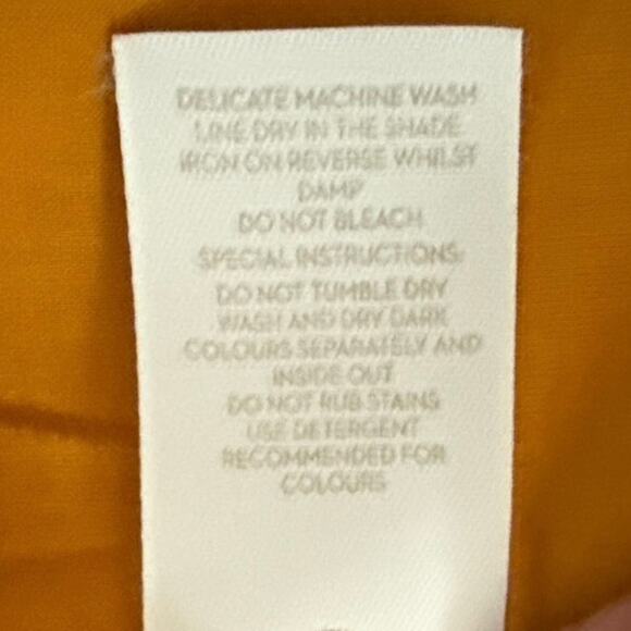 Boden Marigold Leonora Button Front Linen Pencil Skirt Tie Waist Linen Blend 12 - Picture 9 of 13